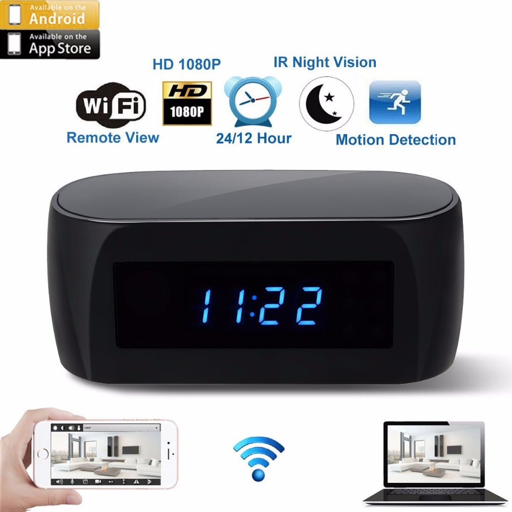 Newest Version Home Security Camera Alarm Clock – Organiza