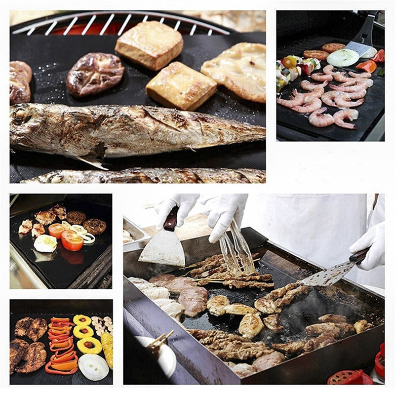 Heat Resistant Non-Stick BBQ Oven Grill Mats - Organiza