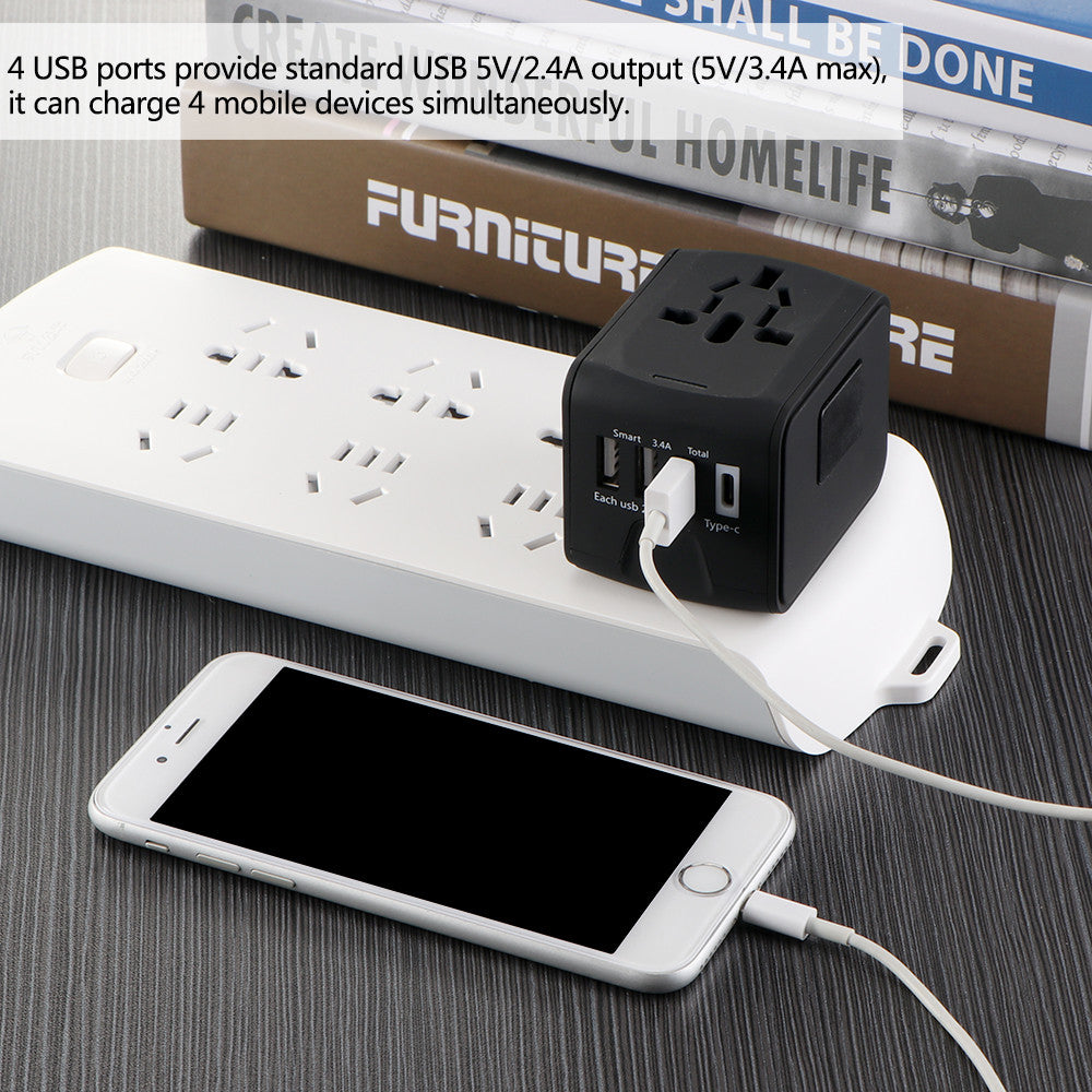 International Travel All-in-one Universal Power Adapter - Organiza