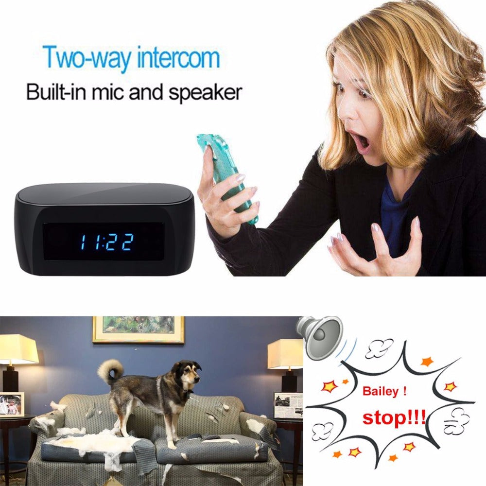 Newest Version Home Security Camera Alarm Clock - Organiza
