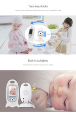 Wireless Video Baby Monitor With Night Vision, Two-way Radio & Temperature Monitoring - Organiza