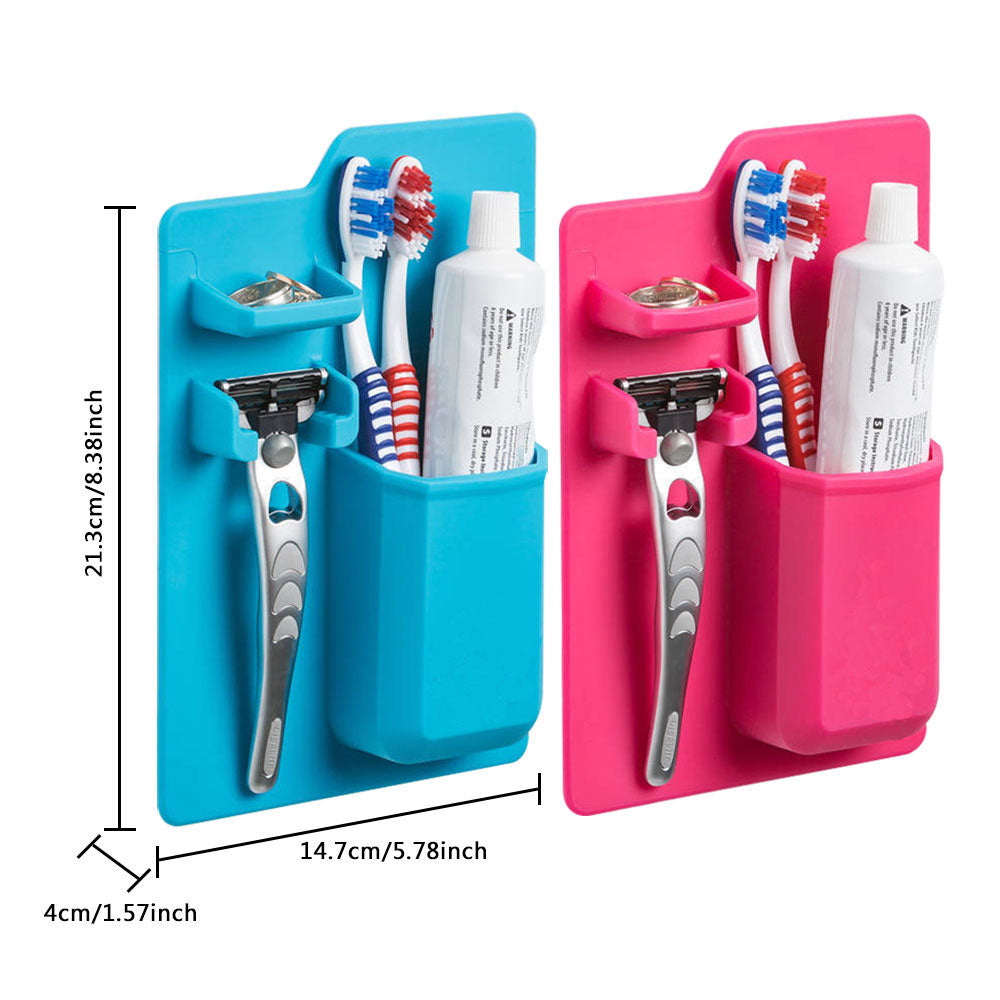 Suction Toothbrush Holder Wall - No Drill Required - Organiza