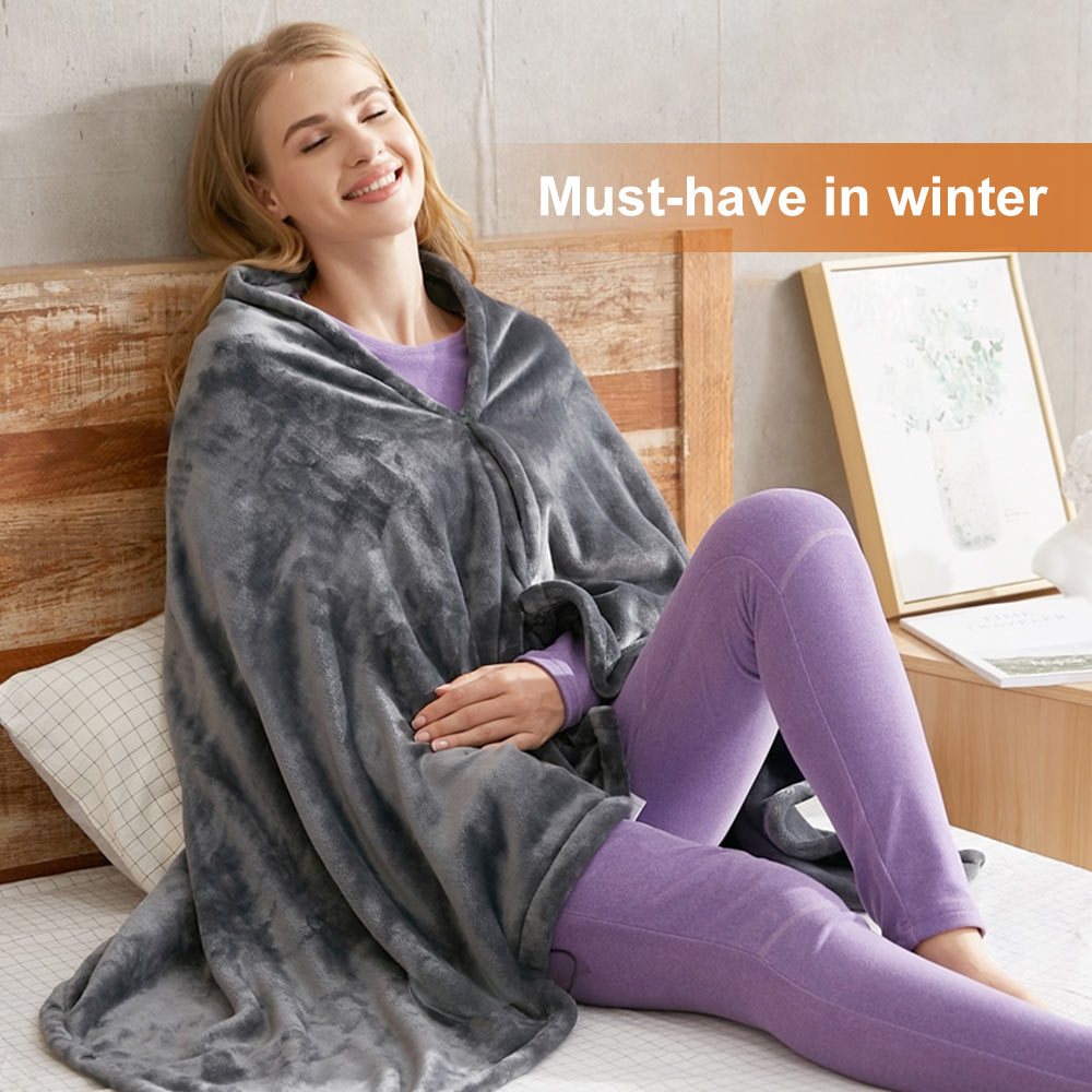 USB Electric Heating Blanket / Shawl with 3 Temperature Settings
