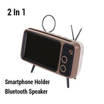 Retro TV Mobile Phone Holder Stand For iPhone 4.7-5.5 inch phone Bracket Bluetooth compatible Speaker Portable Bluetooth Audio