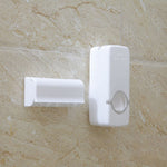 Wall Mounted Toothbrush Holder + Automatic Toothpaste Dispenser - Organiza
