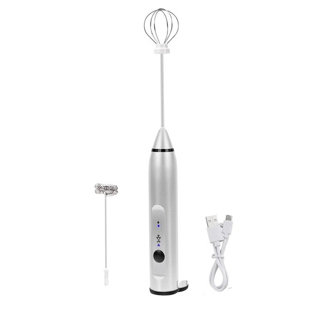 Handheld Electric Whisk - Rechargeable USB Mixer - FREE FROTHER