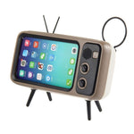Retro TV Design Mobile Phone Holder With Bluetooth Speaker